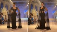India Couture Week 2024: Jacqueline Fernandez Dazzles in Black Ensemble for Isha Jajodia&rsquo;s &lsquo;Art of Eternity&rsquo; (Watch Video)
