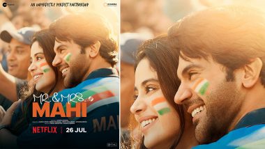 ‘Mr & Mrs Mahi’ OTT Release: Janhvi Kapoor and RajKummar Rao’s Hit Film Arrives on Netflix From July 26 (View Poster)