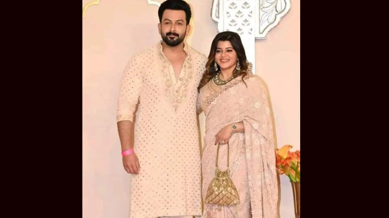 Prithviraj Sukumaran Shares Special Birthday Message for Wife Supriya Menon; Actor Writes ‘Another Year of Love and Adventure’ (View Pic)