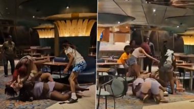 Catfight on Carnival Paradise Viral Video: Female Passengers Engage in Wild Brawl Aboard Cruise Ship Sailing to Central America (Watch)