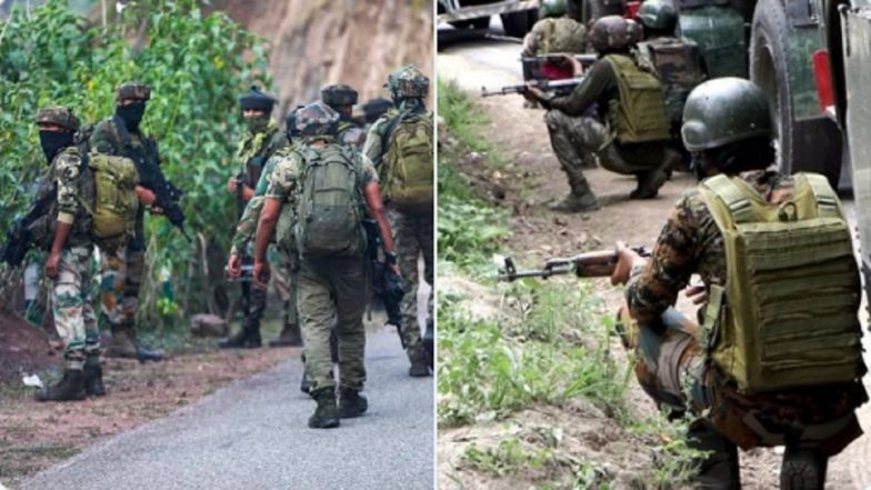 Jammu and Kashmir Encounter: 1 Pakistani Terrorist Killed, 2 Indian Army Soldiers Injured During Gunfight Between Terrorists and Security Forces in Kupwara (Watch Video)