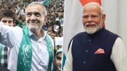 PM Narendra Modi Congratulates Iran's Newly-Elected President Masoud Pezeshkian on His Electoral Win
