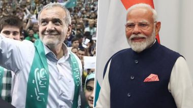 PM Narendra Modi Congratulates Iran's Newly-Elected President Masoud Pezeshkian on His Electoral Win