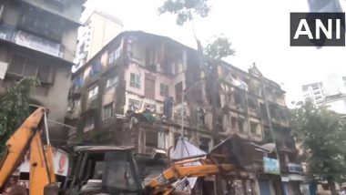 Mumbai Building Collapse: 1 Dead, 13 Injured After Portion of Rubina Manzil Collapses in Grant Road Area; Rescue Operation Underway (See Pic and Videos)