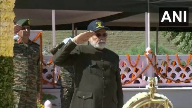 Kargil Vijay Diwas 2024: PM Narendra Modi Pays Homage to Kargil War Martyrs in Drass To Mark 25th Anniversary of India’s Victory Over Pakistan in 1999 War (See Pics and Videos)