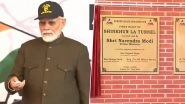 PM Narendra Modi Carries Out First Blast of Shinkun La Tunnel Project in Ladakh's Kargil (Watch Video)