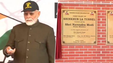 PM Narendra Modi Virtually Conducts First Blast of Shinkun La Tunnel That Will Link Himachal Pradesh to Ladakh (Watch Video)