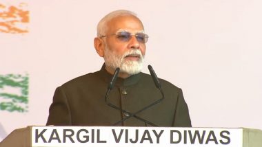 Pakistan Has Not Learnt Any Lessons From History, Says PM Narendra Modi While Paying Tribute to Soldiers in Drass on Kargil Vijay Diwas 2024 (Watch Video)