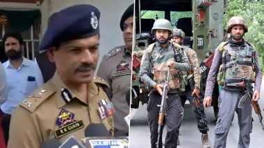 Jammu and Kashmir: Six Terrorists Killed in Separate Encounters in Kulgam District, Director General of Police RR Swain Says ‘Significant Milestone for Security Forces’ (Watch Video)