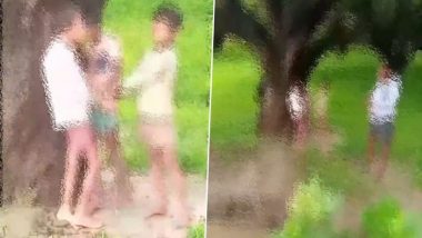 Uttar Pradesh Shocker: 3 Children Tied to Tree, Gagged With Mangoes, Thrashed for Plucking Fruit From Orchard in Maharajganj (Watch Video)