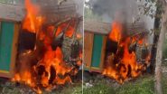 Muzaffarnagar Accident: UP Police Constable Couple Burnt to Death After Truck Rams Into Their Motorcycle and Triggers Fire, Driver Flees From Spot (Disturbing Videos)