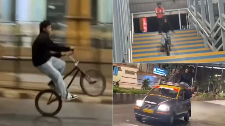 Mumbai Police Stuns the Stunt Man: Chembur Man Arrested for Risky Acts Posted Online (Watch Video)