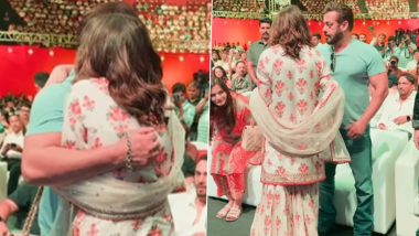 Salman Khan and Sonali Bendre’s Heartfelt Reunion at Event Brings Back ‘Hum Saath-Saath Hai’ Moments (Watch Video)