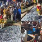 Tamil Nadu: Boy Slips and Suffers Burn Injuries After Being ‘Forced’ to Run on Embers During Aadi Festival Celebration in Thiruvallur; Terrifying Video Surfaces