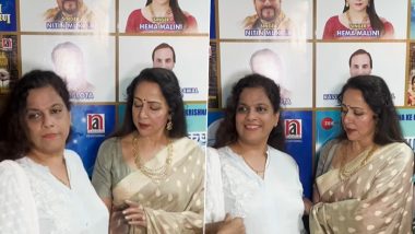 Hema Malini Gets Uncomfortable After Woman Forcibly Touches Her at Mumbai Event; Netizens React and Call Out the BJP MP for Her ‘Attitude’ (Watch Video)