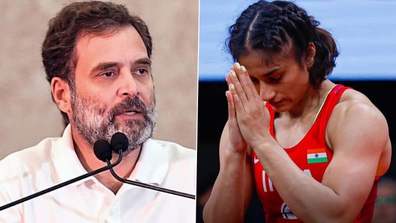 Vinesh Phogat Will Comeback Stronger, Hope IOC Will Strongly Challenge Her Disqualification: Rahul Gandhi After Indian Wrestler Disqualified From Paris Olympics 2024