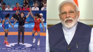 Indian Prime Minister Narendra Modi Reacts on Vinesh Phogat’s Disqualification Ahead of Gold Medal Match in Women’s 50kg Wrestling at Paris Olympics 2024