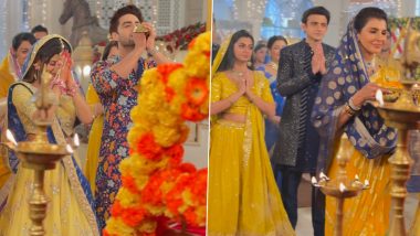 ‘Yeh Rishta Kya Kehlata Hai’: Rohit Purohit Drops Hilarious BTS Clip From Janmashtami Celebrations Featuring Samridhii Shukla and Anita Raj (Watch Video)