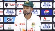 Najmul Hossain Shanto Opens Up on Bangladesh's Chances Ahead of IND vs BAN Test Series 2024, Says ‘We Will Play To Win Both Matches’