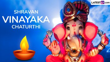 Shravan Vinayaka Chaturthi 2024 Wishes: Celebrate the Auspicious Festival Dedicated to Lord Ganesha by Sharing Heartfelt Greetings, Lord Ganesha Images and Wallpapers