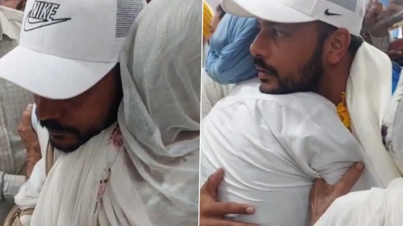 Indian Men’s Hockey Team Captain Harmanpreet Singh Reunites With Family Following Paris Olympics 2024 Bronze Medal Win (Watch Video)