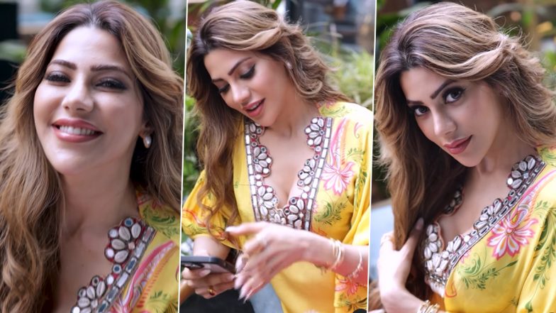 Nikki Tamboli Flaunts Cleavage in Yellow Deep-Neck Top, ‘Bigg Boss Marathi 5’ Contestant Captivates Fans with Latest Reel! (Watch Video)