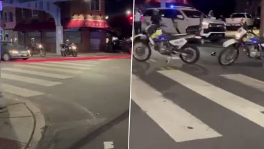 US: 2 Cops Injured After Their Dirt Bike Crashes Into Car in Philadelphia (Watch Video)