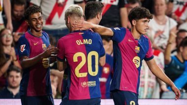 La Liga 2024–25: Dani Olmo Scores in His Debut To Keep Barcelona Perfect After 2–1 Win Over Rayo Vallecano in Spanish League