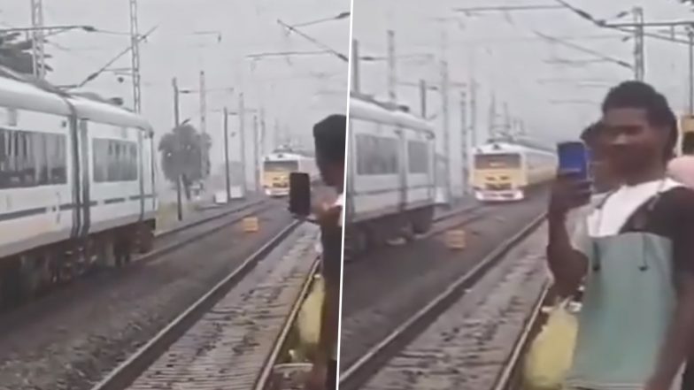 Vande Bharat Express, Howrah-Gurap Local Train Came in Front of Each Other on Same Track in West Bengal? Eastern Railways Fact-Checks Video Going Viral With Misleading Claim