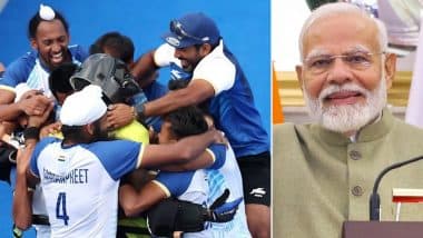 PM Narendra Modi Congratulates Indian Men’s Hockey Team Over Phone Call for Their Bronze Medal Win at Paris Olympics 2024 (Watch Video)