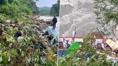 Nepal Road Accident: 26 Tourists From Maharashtra Killed As Bus Plunges Into Marsyangdi River Gorge in Tanahun District