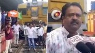 Bengal Bandh: Protesters Block Trains at Bangaon Junction, BJP MLA Ashok Kirtania Present Amid Statewide Strike (Watch Video)