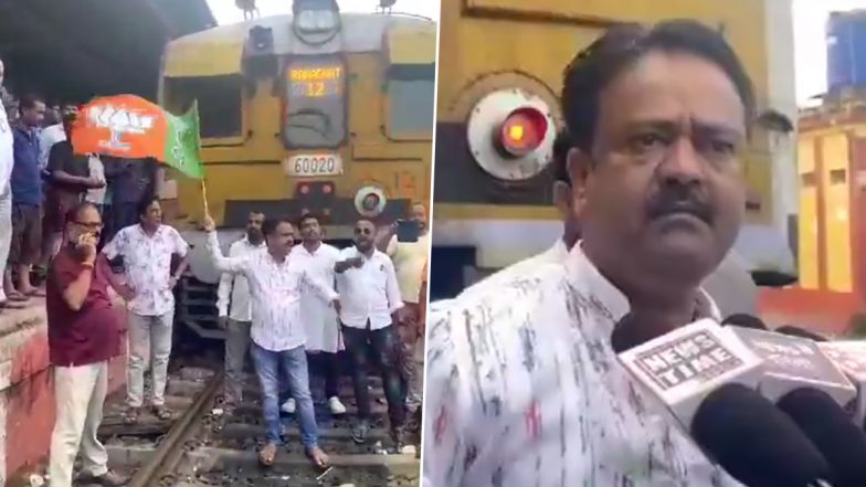 Bengal Bandh: Protesters Block Trains at Bangaon Junction, BJP MLA Ashok Kirtania Present Amid Statewide Strike (Watch Video)