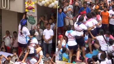 Krishna Janmashtami 2024: Colourful Dahi Handi Celebrations in Mumbai To Mark Lord Krishna’s Birth Anniversary (Watch Video)