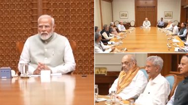 PM Narendra Modi Meets Cabinet Committee on Security in Delhi To Discuss Situation in Bangladesh (Watch Video)