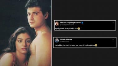 This Throwback Pic of Tabu Awkwardly Resting on Sanjay Kapoor’s ‘Hairy’ Chest Is Leaving Internet Amused; See How Netizens Reacted to Actress’ ‘Weird’ Expression!