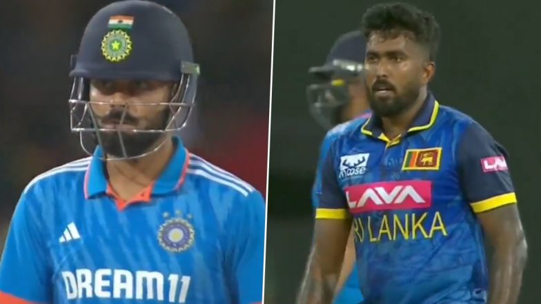 Virat Kohli and Asitha Fernando Involved in Heated Verbal Exchange During IND vs SL 3rd ODI 2024 Match (Watch Video)