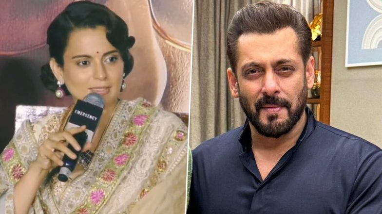 ‘Emergency’ Trailer Launch: Kangana Ranaut Praises Salman Khan, Calls Him ‘Most-Loved’ Star in the Country (Watch Video)