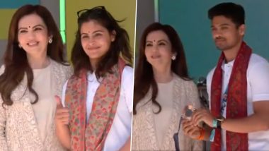 IOC Member Nita Ambani Felicitates Manu Bhaker, Swapnil Kusale, and Other Indian Athletes in ‘India House’ at Paris Olympics 2024 (Watch Videos)