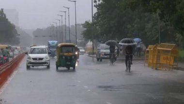 Delhi Rains: Heavy Rainfall Lashes Parts of National Capital; IMD Issues Yellow Alert (Watch Video)