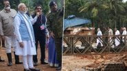 Wayanad: PM Narendra Modi Gets Emotional While Visiting Landslide-Ravaged GVHS School Vellarmala, Asks &lsquo;How Many Children Lost Their Loved Ones&rsquo; (See Pics)