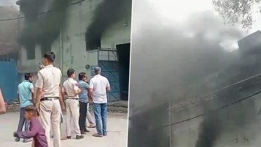 Delhi Fire Video: Massive Blaze Erupts at Plastic Factory in Mayapuri, Flames Doused; None Hurt