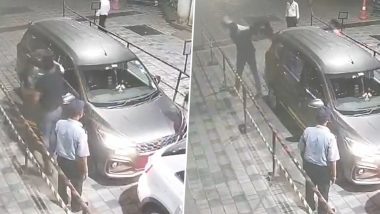 Mumbai Road Rage: Man Slams Cab Driver on Ground for Bumping Into His Luxury Car in Ghatkopar, Case Registered After CCTV Video Surfaces