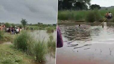 Rajasthan: 7 Children Die After Drowning in Banganga River While Watching Rising Floodwaters, Locals Recover Bodies (Watch Video)