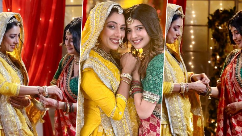 ‘Anupamaa’ x ‘YRKKH’ Mahasangam: Abhira and Anupamaa Come Together for Raksha Bandhan Celebrations (View Pics)