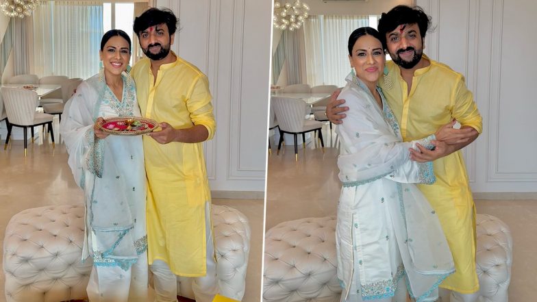 Raksha Bandhan 2024: Nia Sharma Ties Rakhi and Sings ‘Ek Hazaaron Mein Meri Behna Hai’ With Brother Vinay Sharma (Watch Video & Pics)