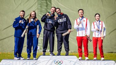 Paris Olympics 2024: Italy Wins First Olympic Mixed Team Skeet Gold Medal; Vincent Hancock Settles for Silver