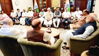 PM Narendra Modi, Rahul Gandhi, and Opposition Leaders Attend ‘Tea Meeting’ in Parliament Complex After Lok Sabha Session (See Pic)