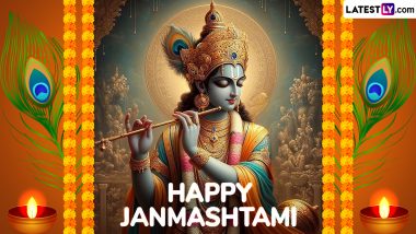 Lord Krishna Janmashtami Wishes 2024 Images: WhatsApp Messages, Quotes, HD Wallpapers, SMS, Greetings and Photos To Share With Family and Friends