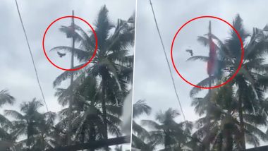 Bird ‘Unfurled’ Tricolour Stuck During Flag Hoisting Ceremony in Kerala? Different Camera Angle Reveals Another Story (Watch Video)